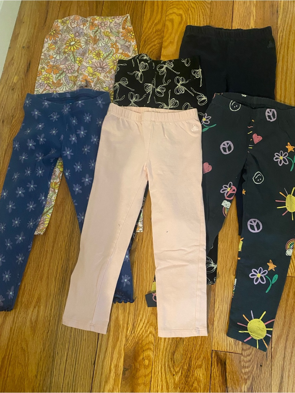 Girls' Stretch Cotton Leggings - Soft Everyday Bottoms 4T